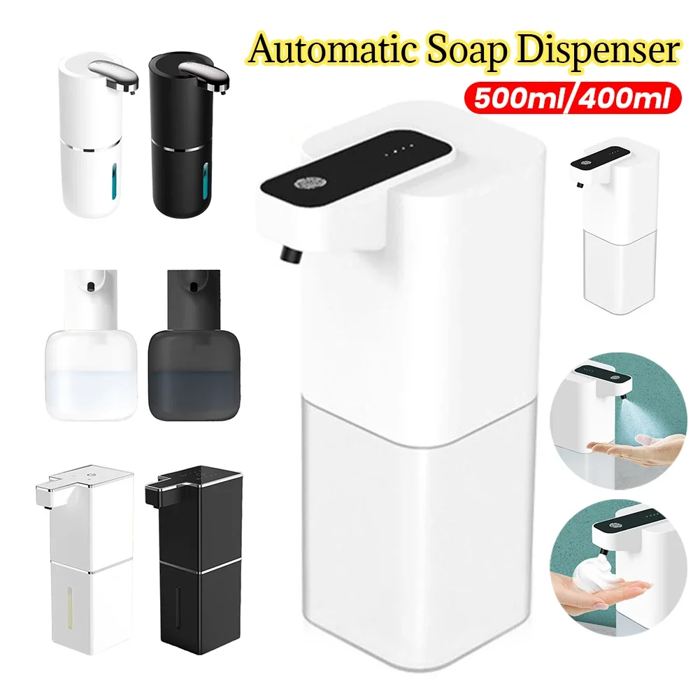 

550ml Automatic Soap Dispenser Touchless Electric Soap Dispenser Hands Free Auto Soap Dispenser for Kitchen Bathroom Accessories
