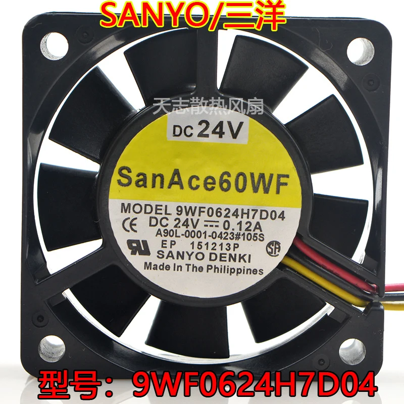 

НОВЫЙ ОРИГИНАЛ 9WF0624H7D04 24 В 0,12 А 6015 60x60x15 мм ОХЛАЖДАЮЩИЙ ВЕНТИЛЯТОР РАДИАТОР