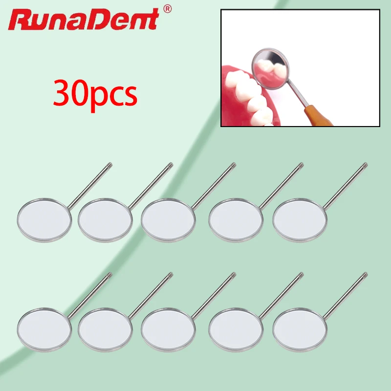 

30pca Dental Mouth Mirror 4# 5# Stainless Steel Reflector Dentist Equipment Oral Care Tool Set for Dental Lab & Clinic