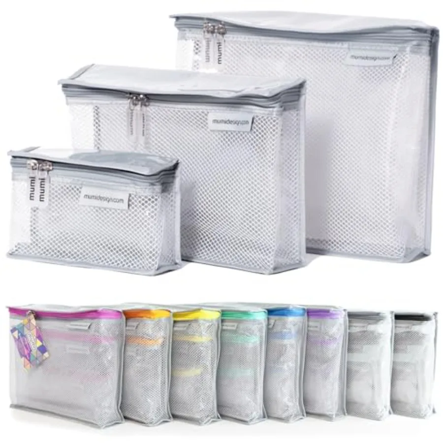 

Travel Toiletry Bag Set of 3 Clear TSA Approved Toiletry Bags for Women Reusable Water-Resistant Makeup Organizer Pouches for S