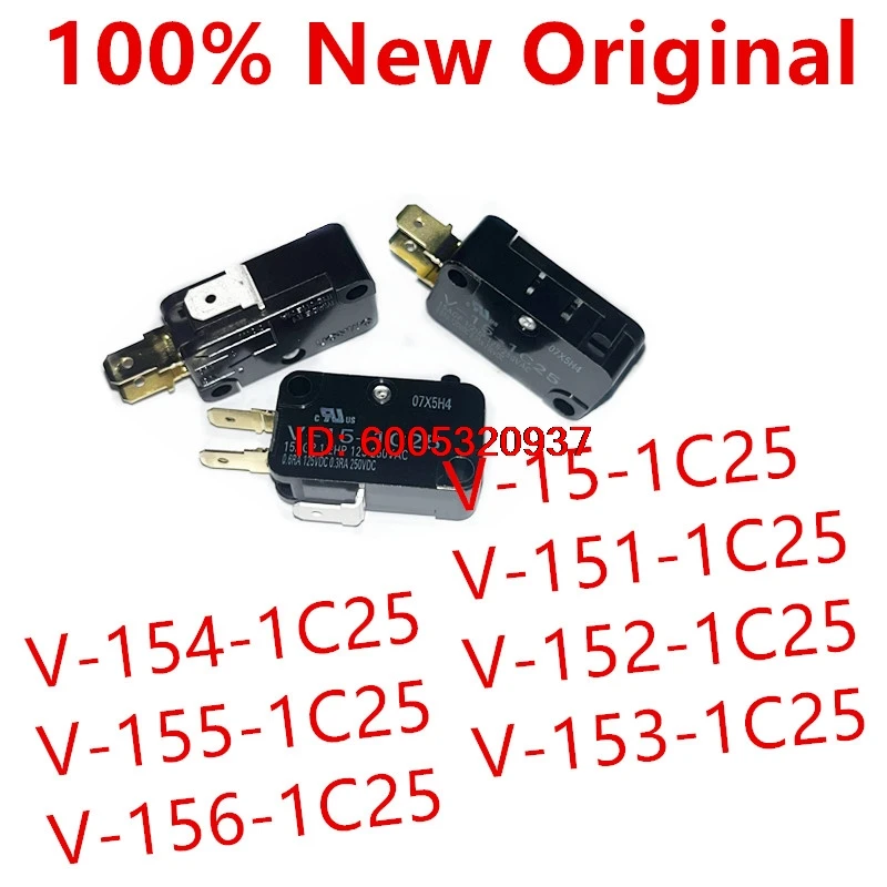 10piece  V-15-1C25 、V-151-1C25 、V-152-1C25 、V-153-1C25 、V-154-1C25 、V-155-1C25 、V-156-1C25   New limit micro switch
