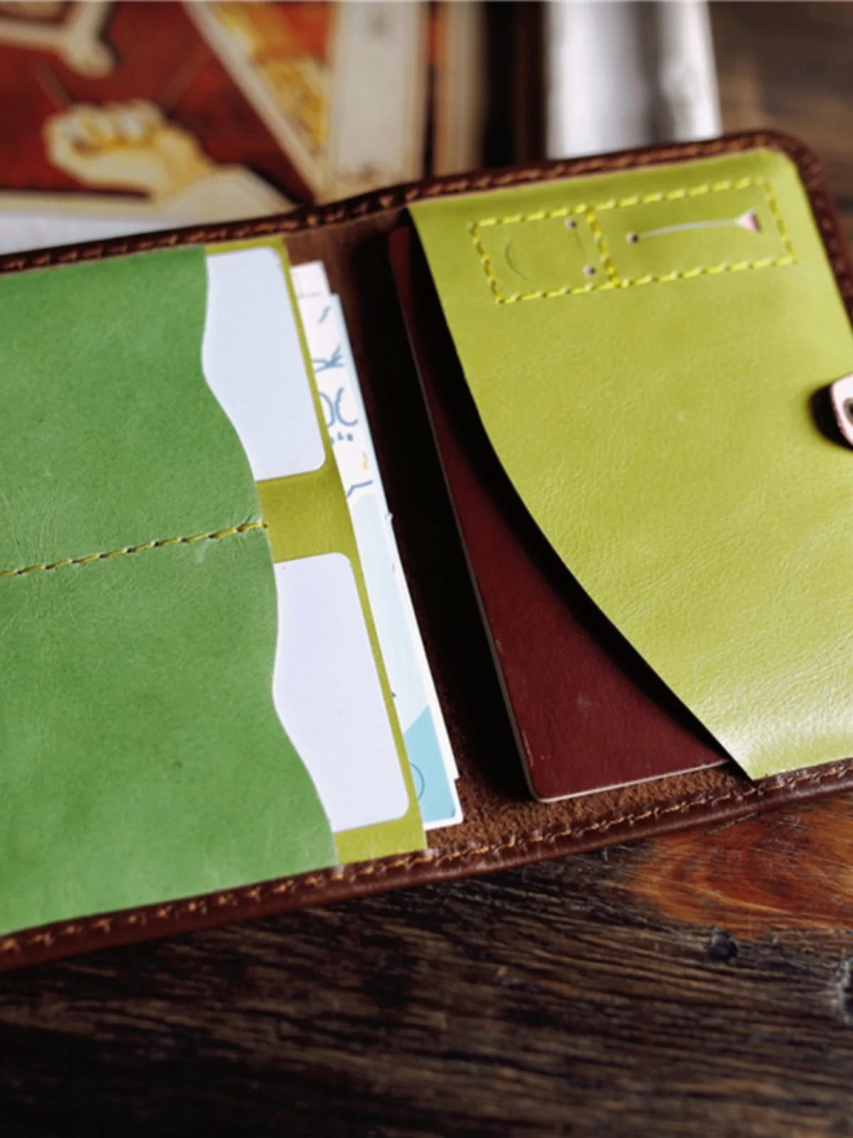 creative-travel-passport-holder-men's-multifunctional-protective-cover-for-documents-and-air-tickets-bucket-shape-soft-pu-lea