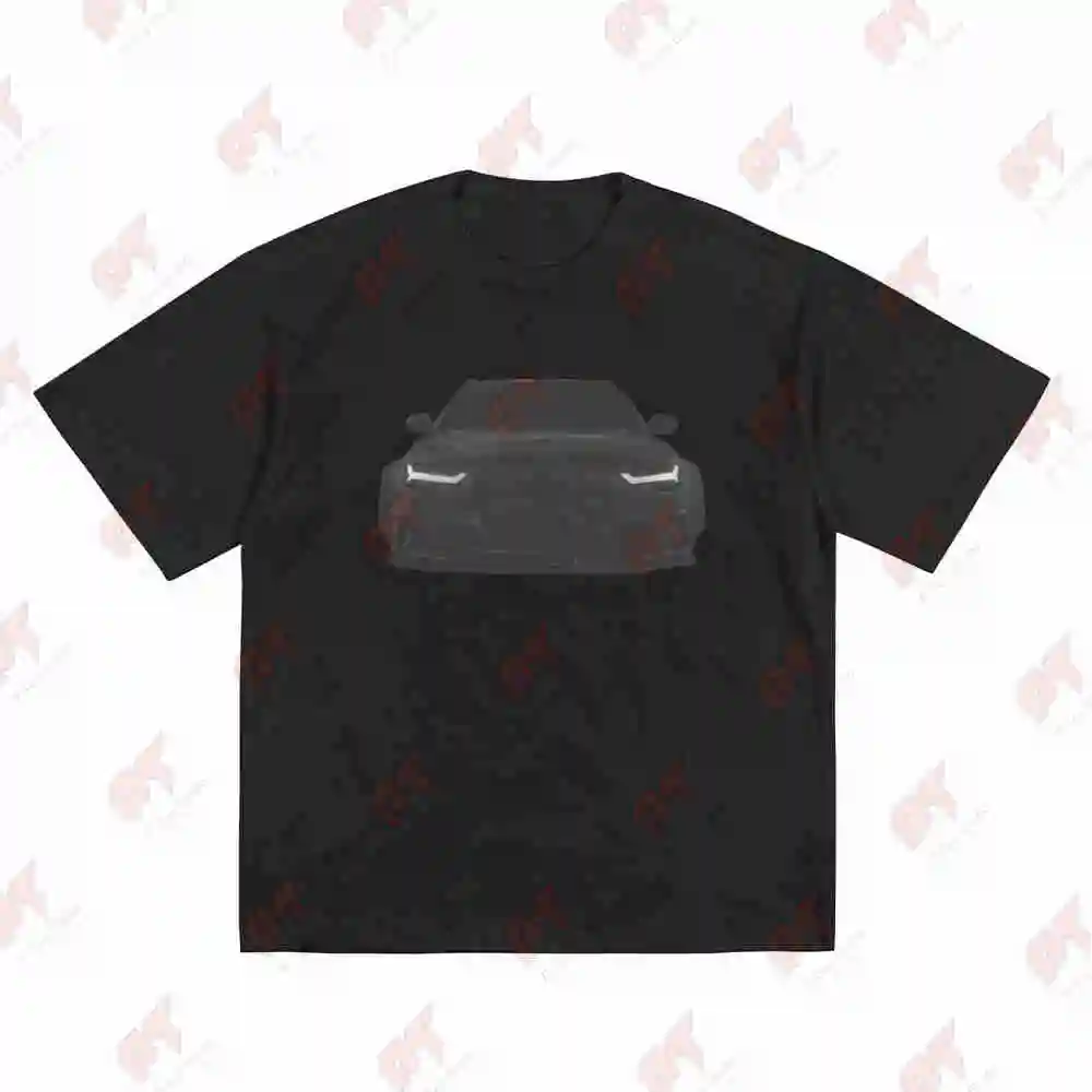 Car Headlight Casual Short Sleeve Tee 100% Cotton T-Shirt