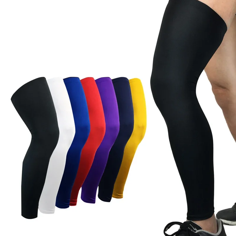 1Pcs Sports Knee Protector Brace Strap Breathable Anti-UV Outdoor Cycling Leg Sleeve Basketball Leg Sleeves Knee Support Pads