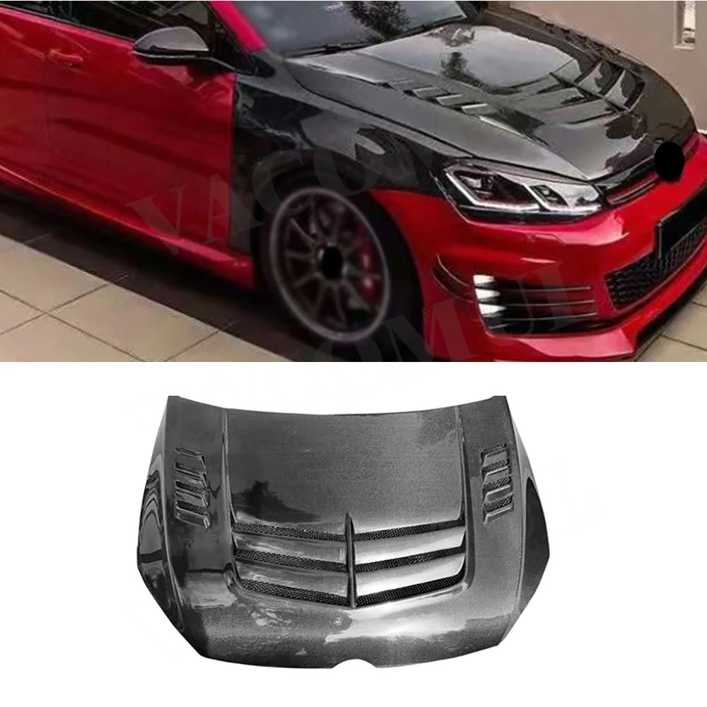 

VACOMUL For Volkswagen Golf 7 7.5 2014-2021 Carbon Fiber Front Engine Hood Cover Car Bonnet Cap Car Styling Bodykits FRP Black