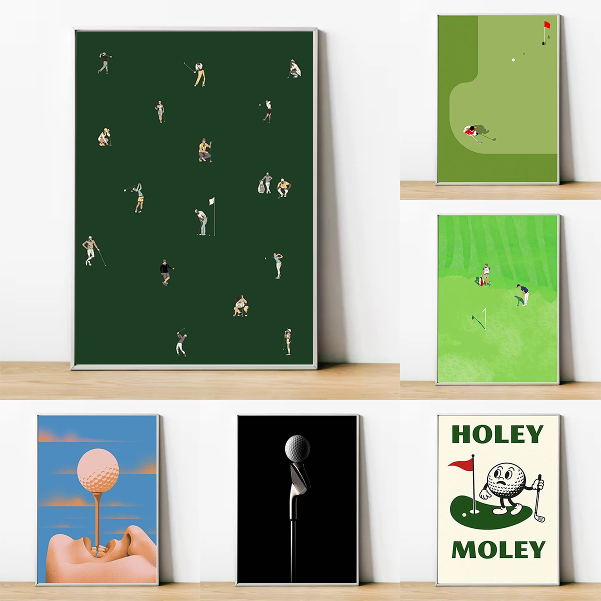 

Golfing Poster – Retro Golf Wall Art for Golf Lovers and Sports Enthusiasts Japanese Decoration Room Coffee House Bar Home Decor