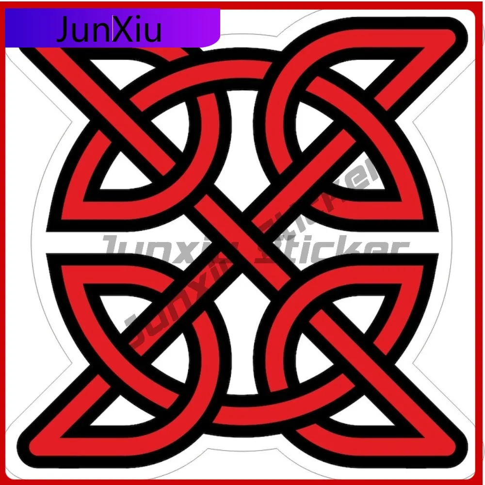 

Celtic Knot Red Irish Style Sticker Vinyl Graphic Decorative Decals Suv Car Window X500 Motorcycle Decoration Funny Cover Scratc