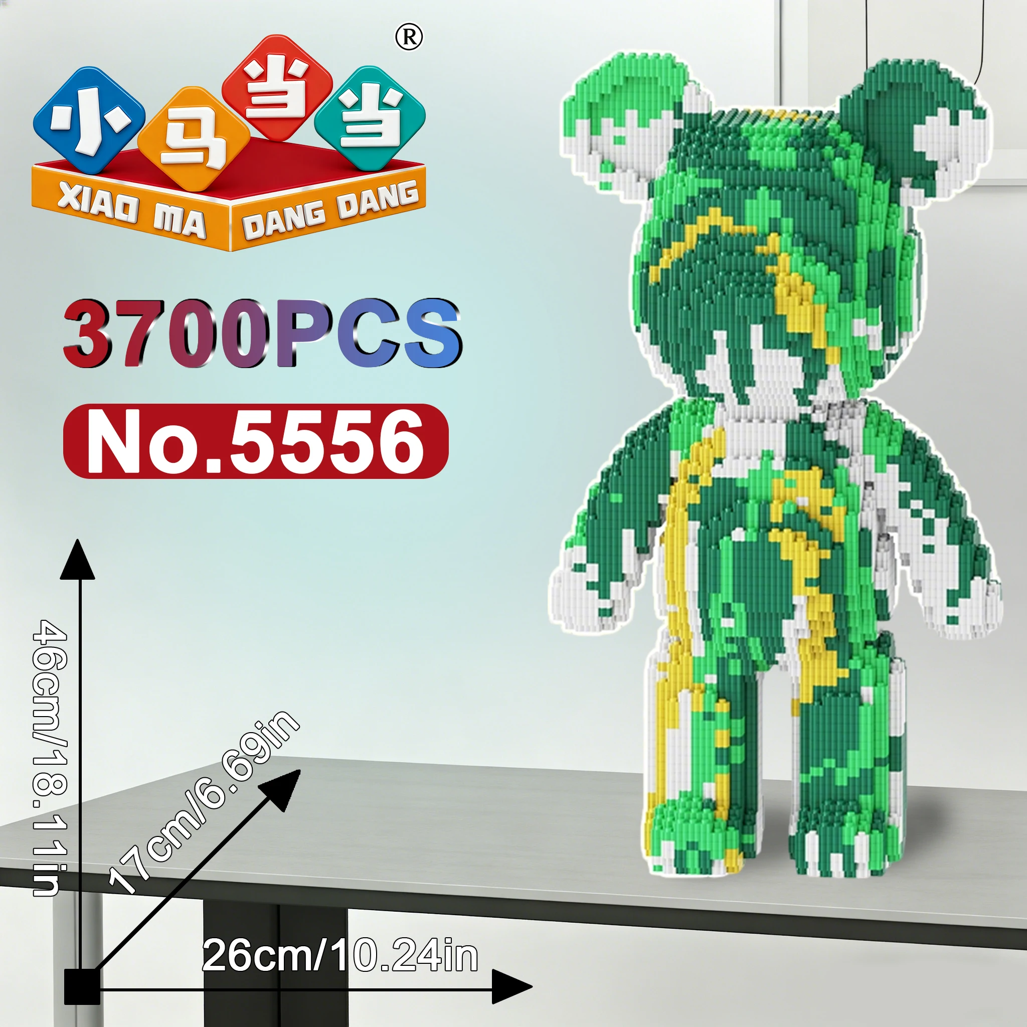 

3700 деталей: Камуфляжный Медведь-Буран (Violent Fluid Bear) — Конструктор, игрушка-головоломка, антистресс, креативный подарок, модель для декора гостиной