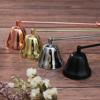 Long Handle Candle Extinguish Tool Stainless Steel Smokeless Candles Wick Bell Snuffer Put Off flame Tool Cutter Home Decor