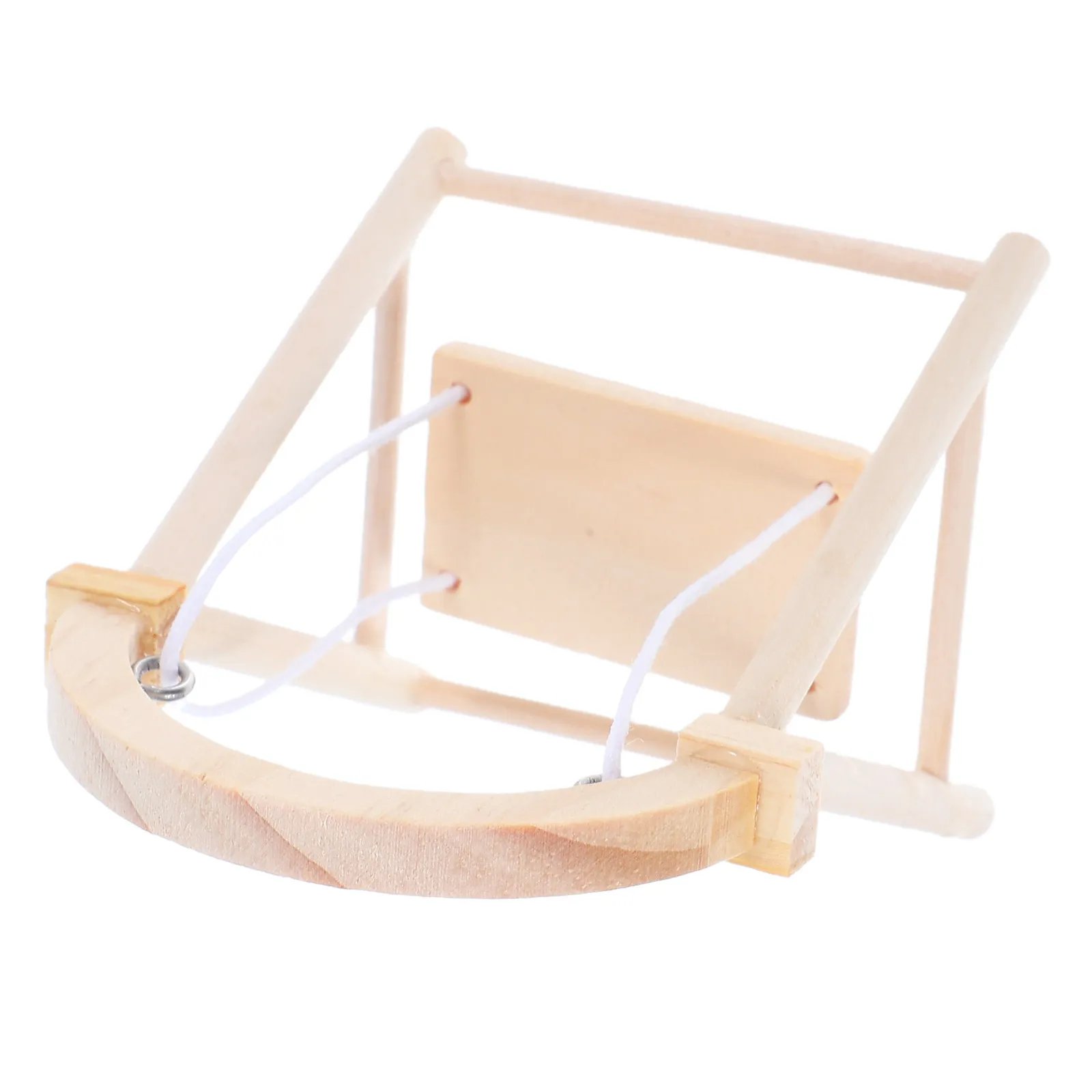 

Miniature Wooden Dollhouse Garden Swing Realistic Design DIY Craft Home Decoration Micro Landscape Accessory Mini Swings Decor