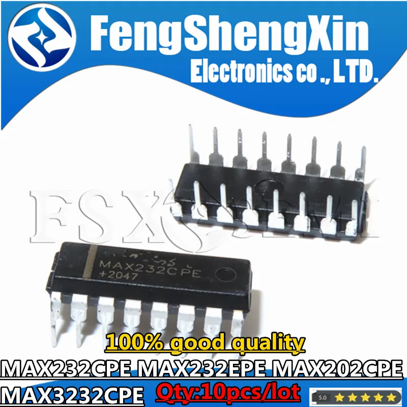 10PCS MAX232CPE MAX232 DIP-16 MAX232EPE RS-232 MAX202CPE MAX3232CPE MAX202 MAX3232 MAX202EPE MAX3232EPE interface IC