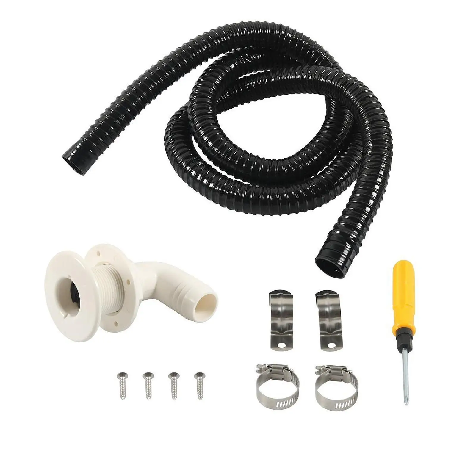 Bilge Pump Hose Marine Grade Flexible 90 Degree Elbow Kit for Boat Cabin Bottom Drainage and Sealing