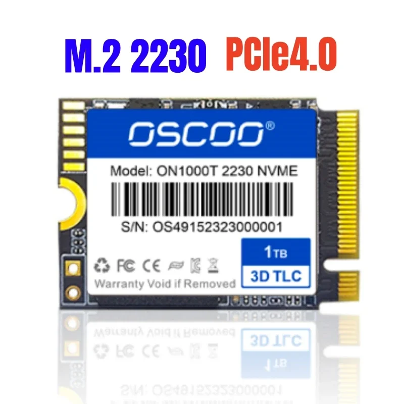 Oscoo-disco duro 2230 NVMe 4,0 de alto rendimiento, PCIe 4,0 M. 2230 2 SSD, Compatible con Steam Deck de hasta 5200MB/seg, 2230