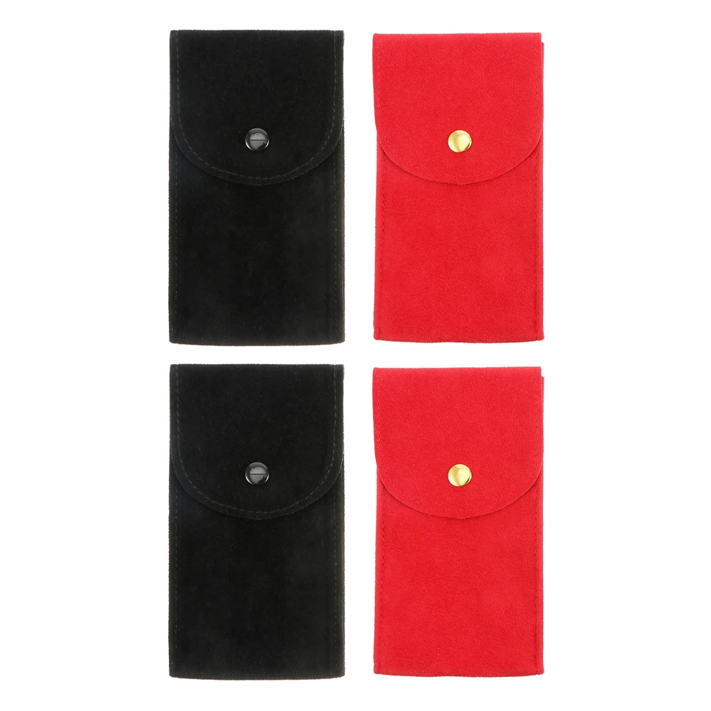 

4Pcs Watch Storage Pouches Flannelette Travel Cases Outdoor Organizer Jewelry Holder Watch Case Jewelry Bag Jewelries Organizer