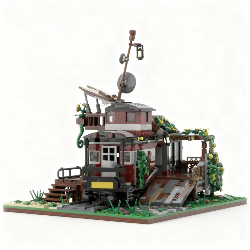 1330pcs MOC City Guarding The Car Flower House Model Building Blocks Architecture Toys Birthday Gift Education Brick Collection
