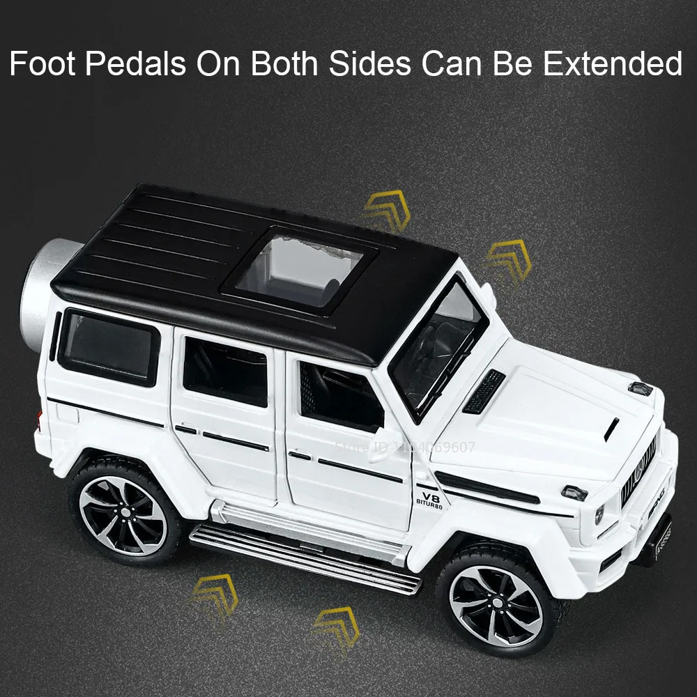 1:32 G63 Simulation Model Toy Cars Alloy Diecast Off-road Vehicles 6 Doors Opened Sound Light Pull Back Vehicle Toys Kids Gifts