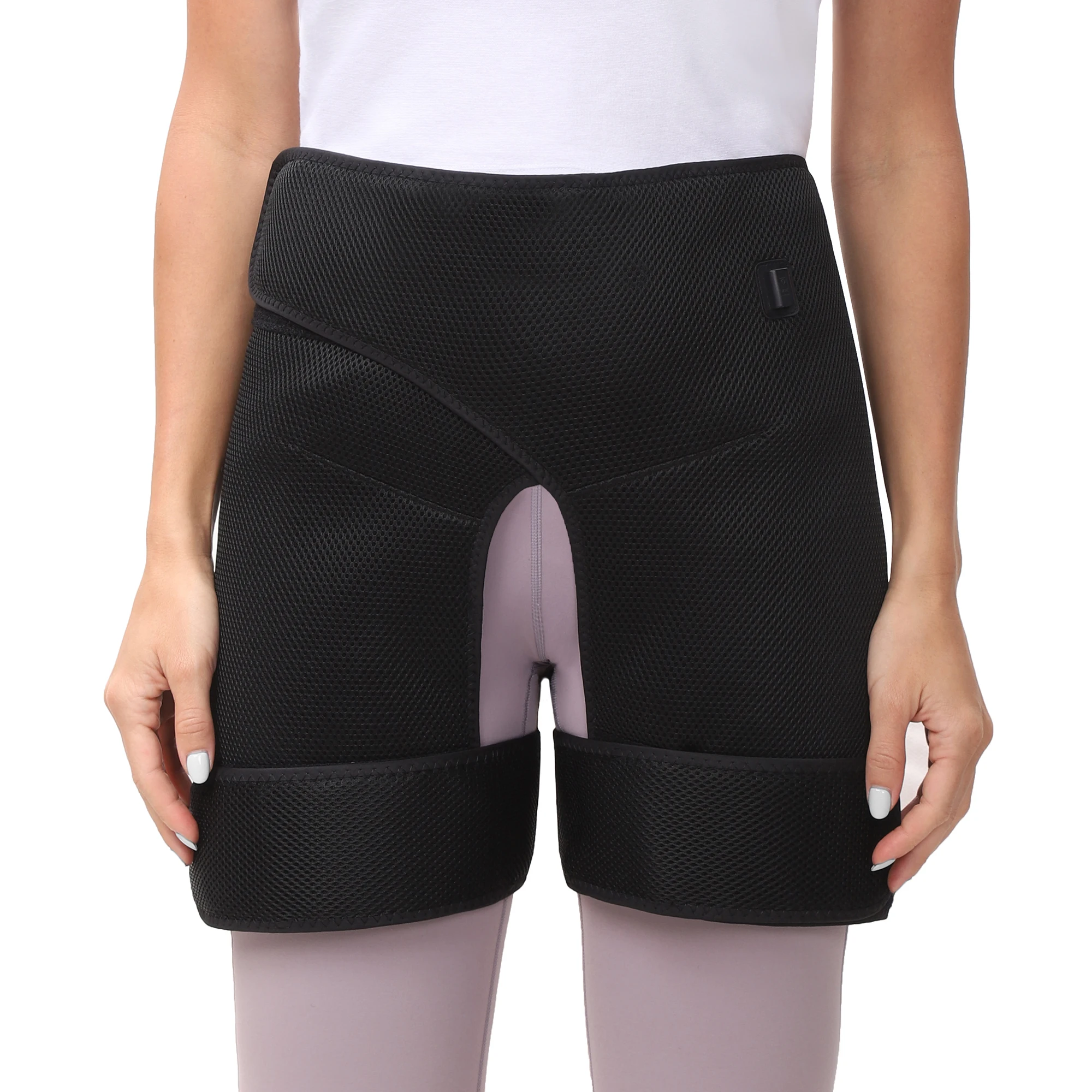 

Air Layer Fabric Heated Double Hip Protector | Relieves Hip & Buttock Pain | Heated & Massaging Function Sciatica Relief warm