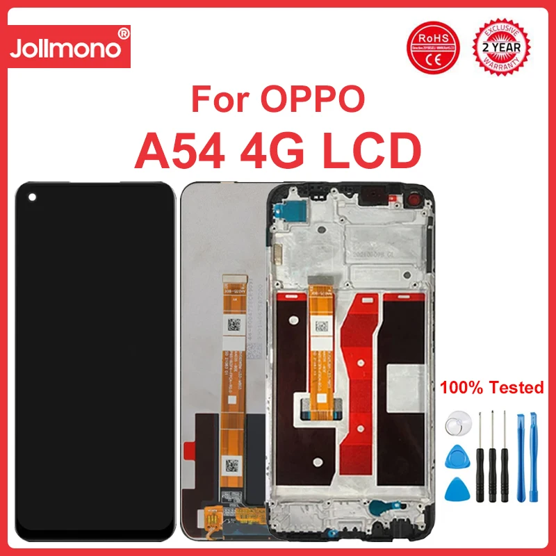 

For OPPO A54 4G 5G Display LCD With Frame Touch Screen Digitizer Assembly Replacement CPH2239 CPH2195 OPG02