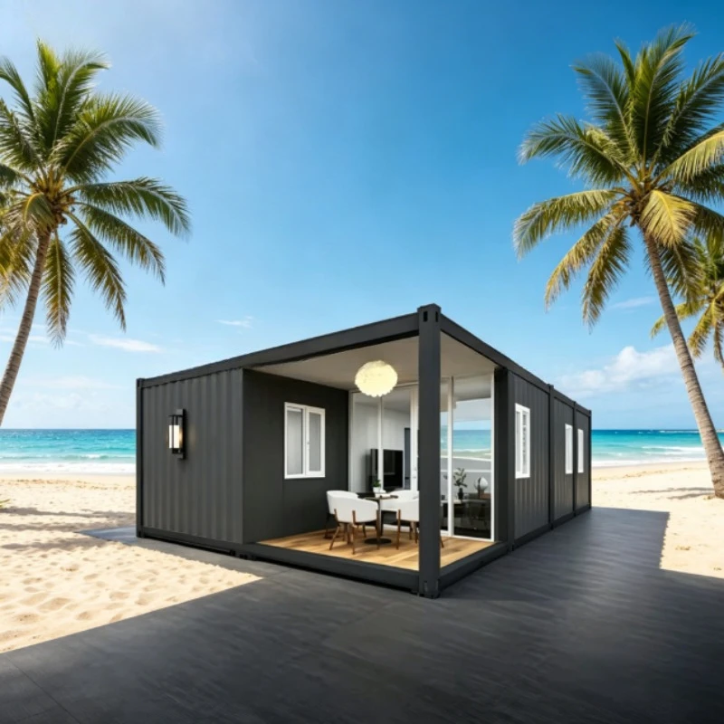 Customized Luxury 40Ft Extendable Container Home Full Bathroom with Waterproof Feature Made in China Prefab Houses