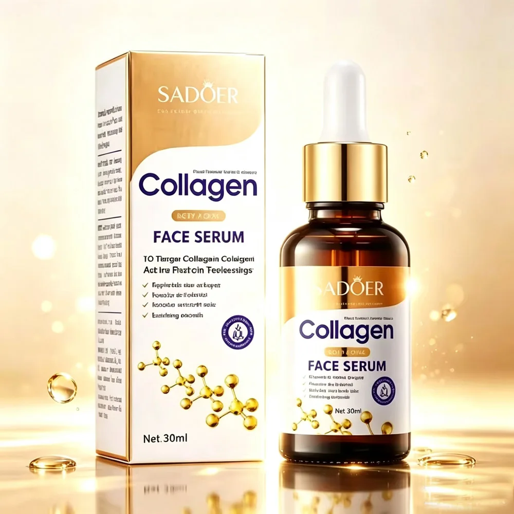 SADOER Collagen Face Serum Facial Moisturizing Essence Skin Care Face Serum For Daily Facial Skin Nourishing Care