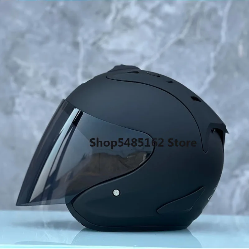 

Ram4 Half Helmet Men and Women Motorcycle Off-Road Summer Helmet Matte Black Racing Mountain Cross Casco Casque