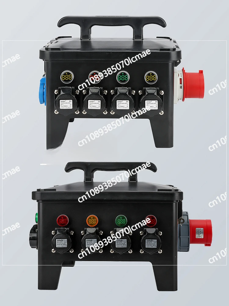 Stage Lighting Audio Power Socket Box 220V Single Phase Through Waterproof Aviation Portable Mobile Distribution Box