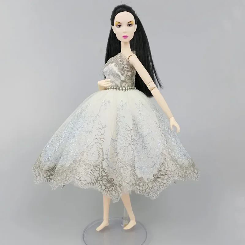 Vestido de Ballet elegante para muñeca Barbie, accesorios para muñecas, ropa de baile con diamantes de imitación, falda de 3 capas, vestido de