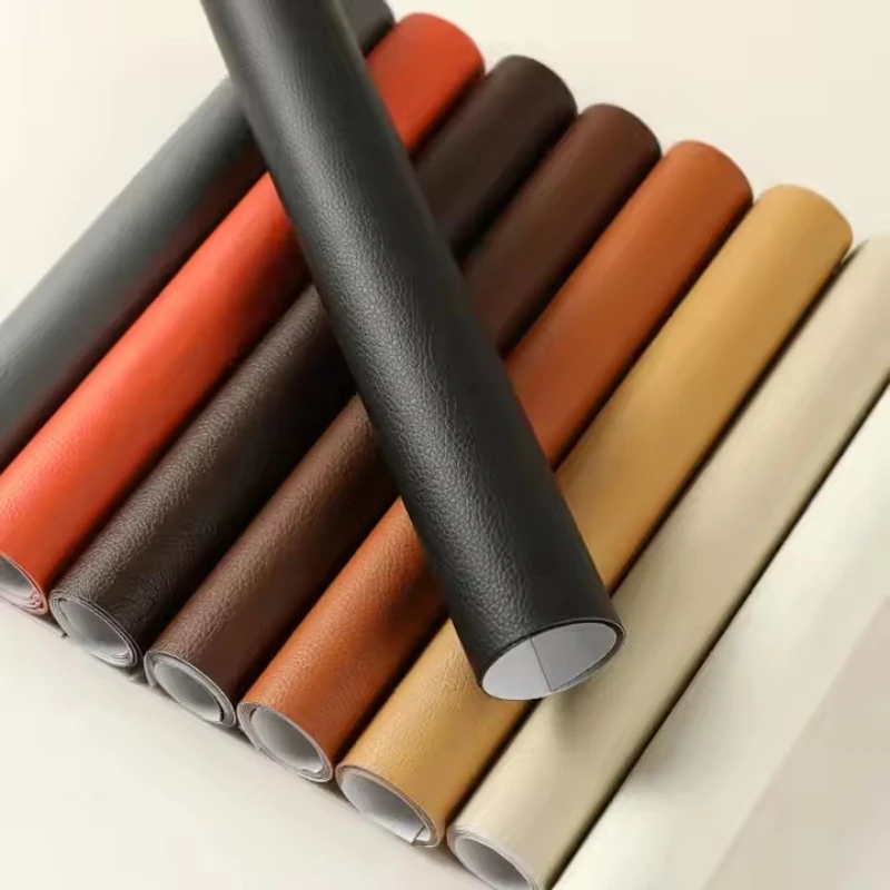 หนังสีดําเทปซ่อมหนังเทียม Self-กาวสวมใส่ PU แพทช์ Fix สติกเกอร์สําหรับโซฟารถที่นั่งเก้าอี้ Faux บ้าน DIY
