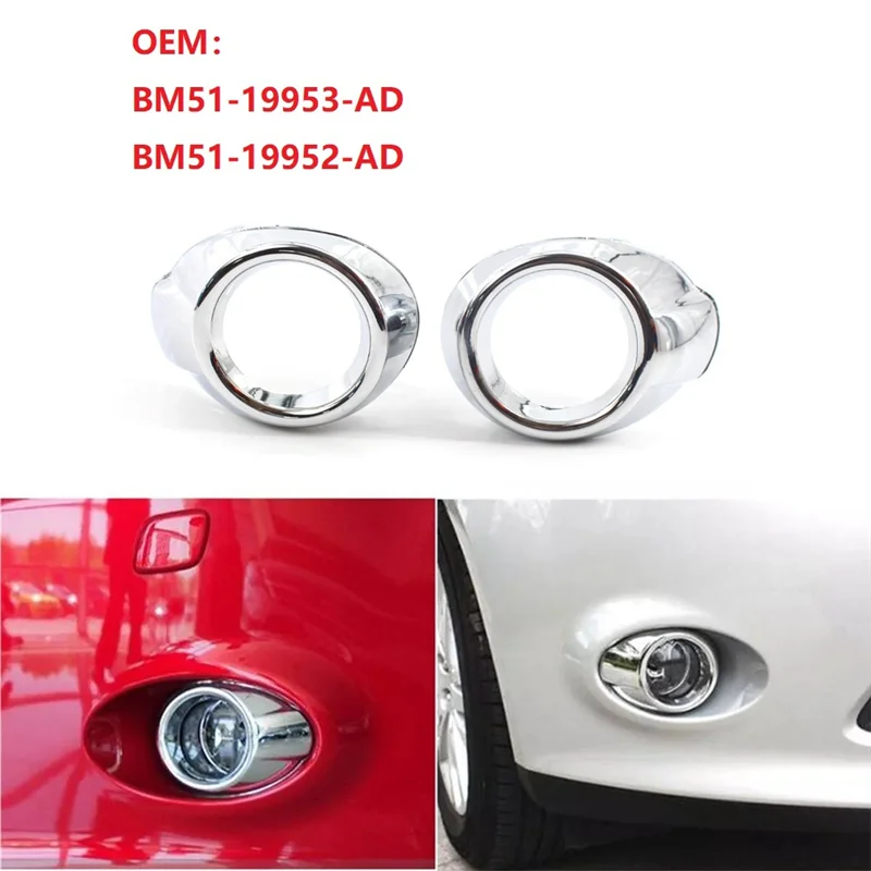 

A03Z-For Ford Focus 2012-2014 Front Bumper Fog Light Cover Bezels Housing Trim