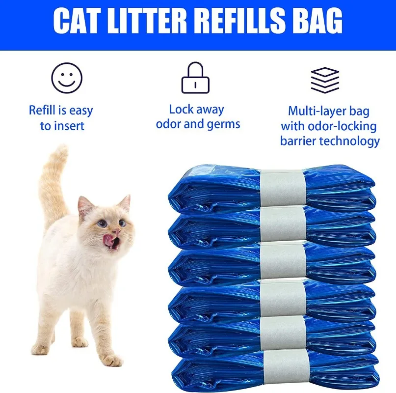 Tough Film Discarded Garbage Trash Bags with Fragrance Diaper Pail Long Garbage Bags Odor Proof Baby Diaper Pet Excrement Bag