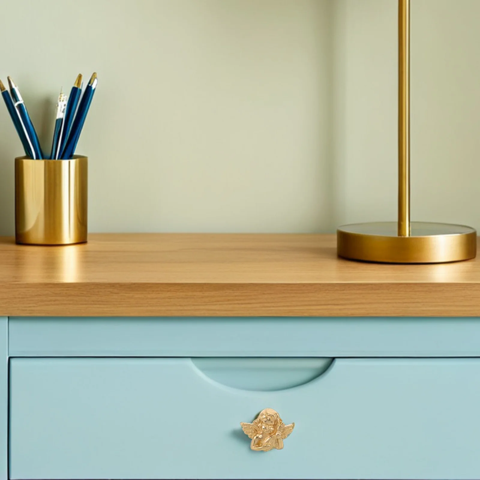 

Metal Angel Drawer Knob Elegant Brass Cabinet Handle Vintage Dresser Drawer Pull Kitchen Cabinet Hardware Dresser Knobs Boho