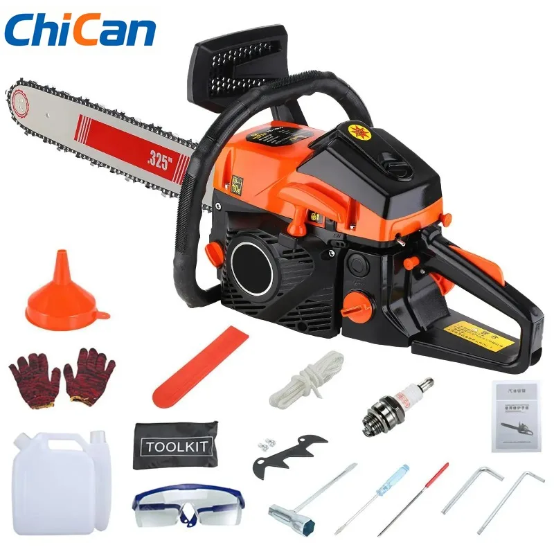 【Hot】68CC 6000W Chainsaw 20  Bar 2 Stroke Engine Heavy Logging Saw for Home Tree Cutting