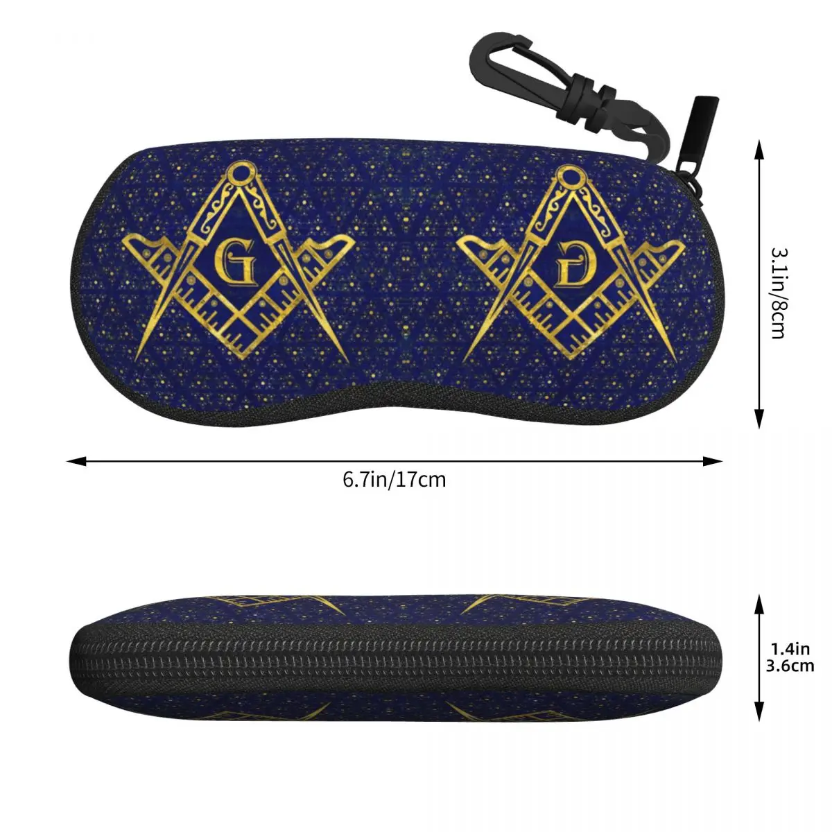 Custom Freemasonry Symbol Glasses Case Cool Masonic Shell Eyeglasses Case Sunglasses Box