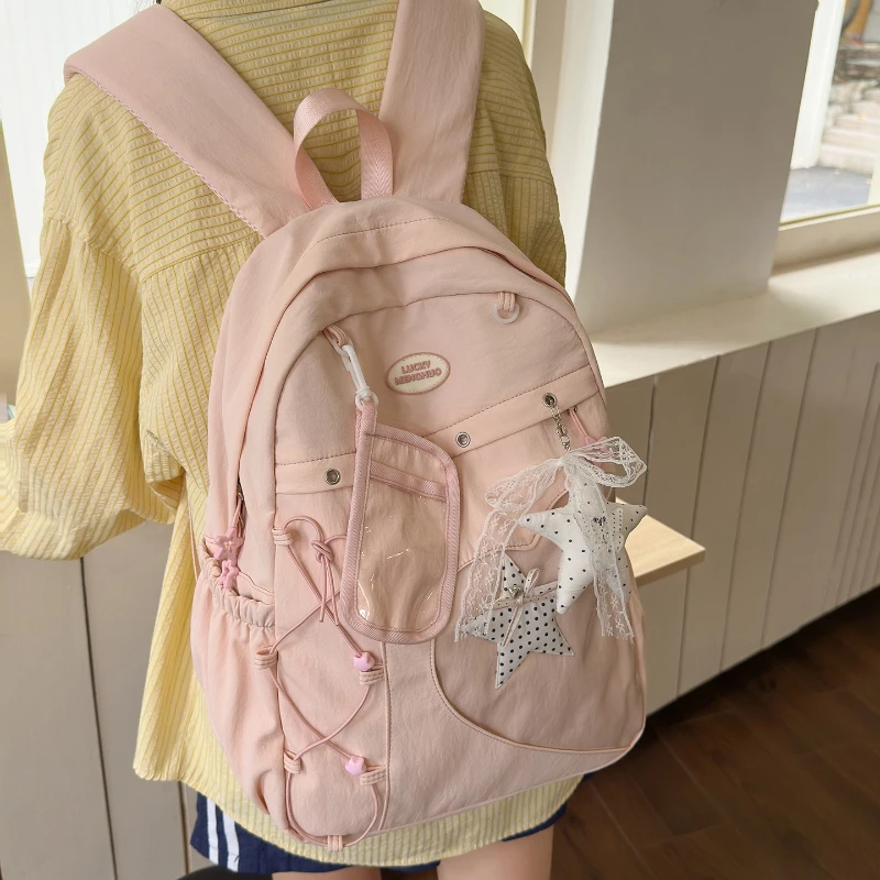 Japan Style Sweet Large Capacity Messenger Bags Korean Style Ins Cute Backpack for Teenage Girls Students College School Bag