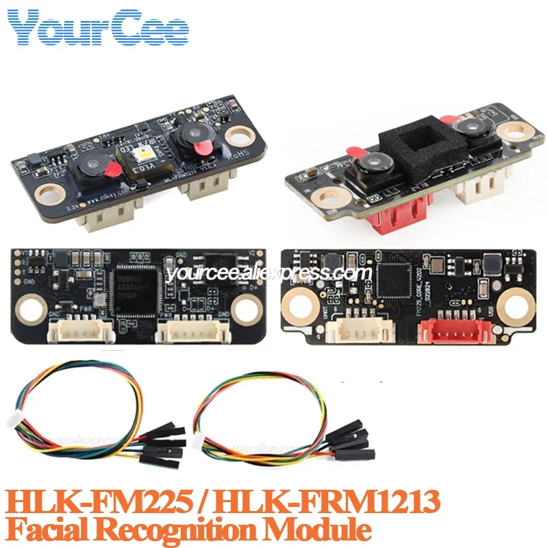 FM225 Module de reconnaissance faciale HLK-FM225 FRM1213 3D IR infrarouge FM223 AI caméra binoculaire détection de fléau oeil de chat Visible