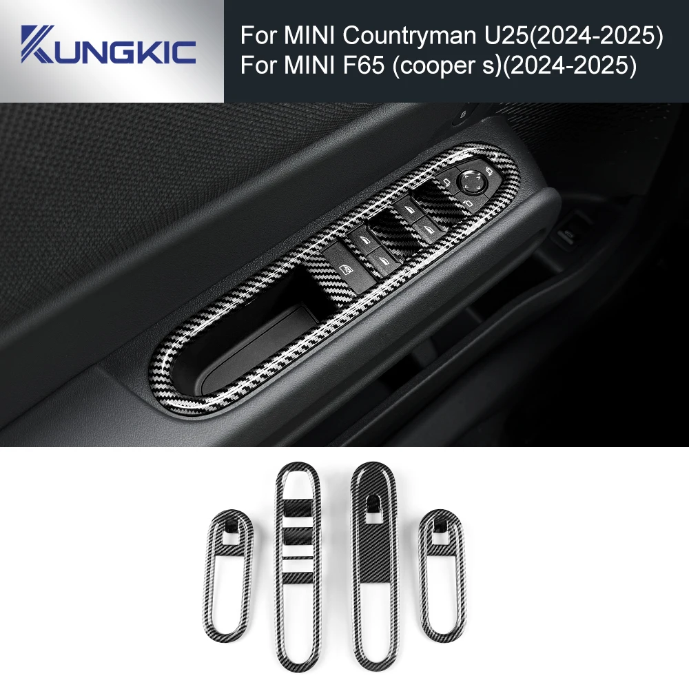 

Для BMW MINI Countryman U25 2024 2025 автомобильный дверной подлокотник, панель, держатель, переключатель подъема окна, крышка, 4 шт., аксессуары из АБС-пластика
