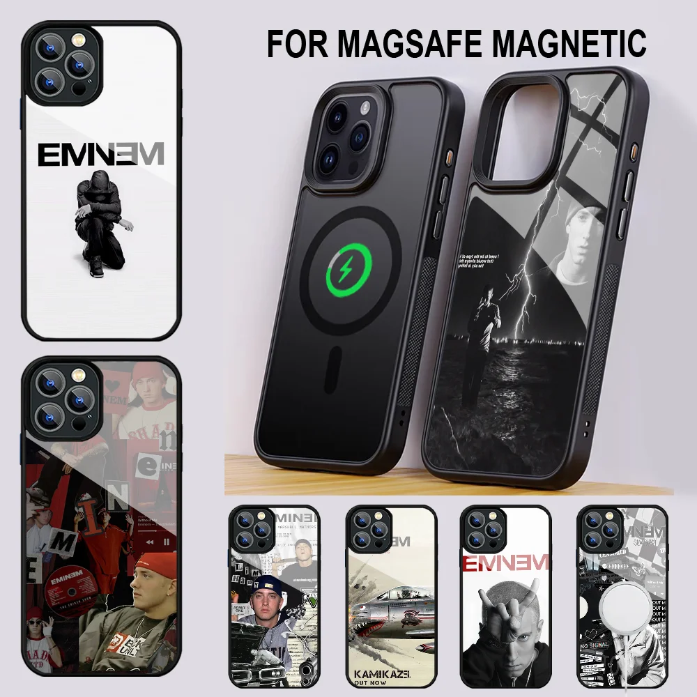 Singer Eminem Phone Case For IPhone 16 15 14 13 Pro Max 11 12 Mini Alex Mirror For Magsafe Wireless Charging Cover