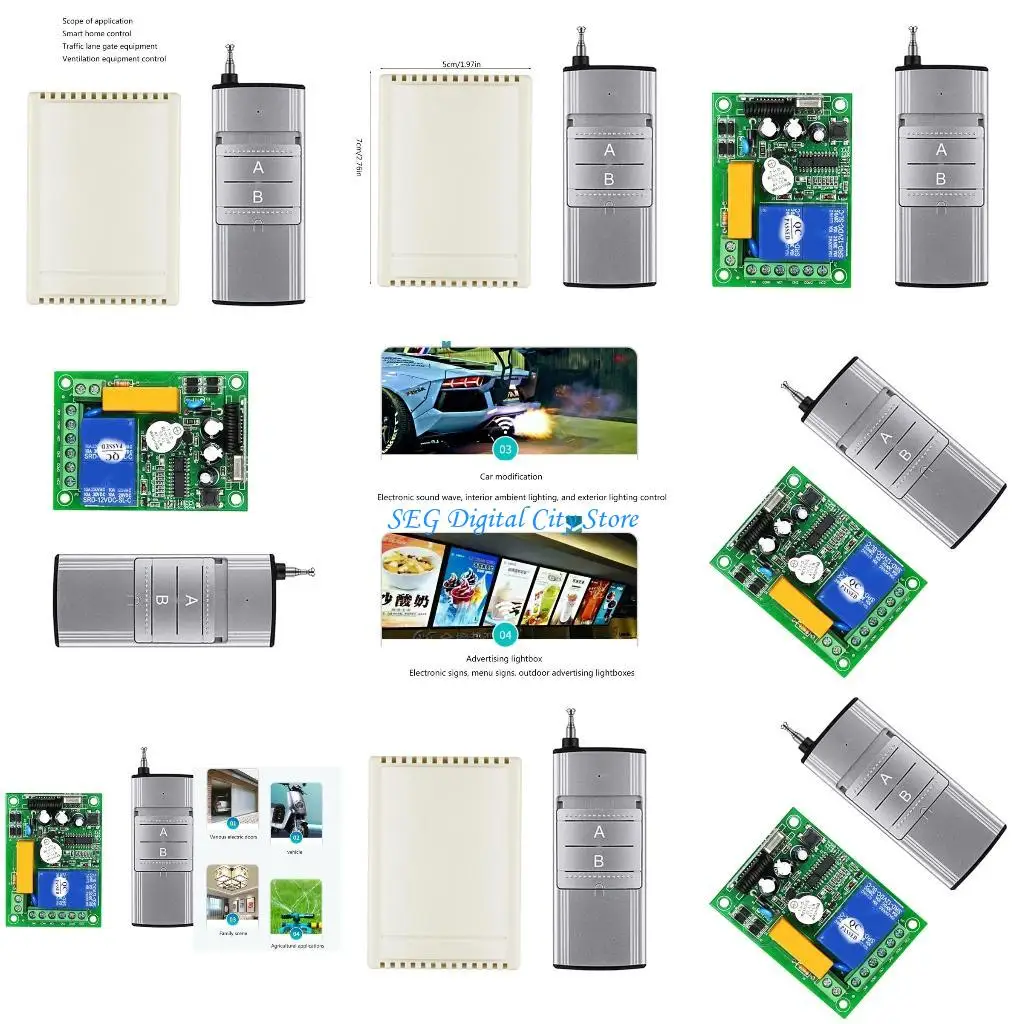 

U75B 315MHZ/433MHZ Remote Control Switches for Car Alarms Garage Door Opening Control