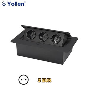 EU Standard versteckter Tabellenbuchse, das gesamte Aluminium -Panel, 3 -Wege -Elektromotion, modulare Kombination, Strom, Haushaltsummacht Hauptverkaufstabelle Hauptverkaufstabelle - №4