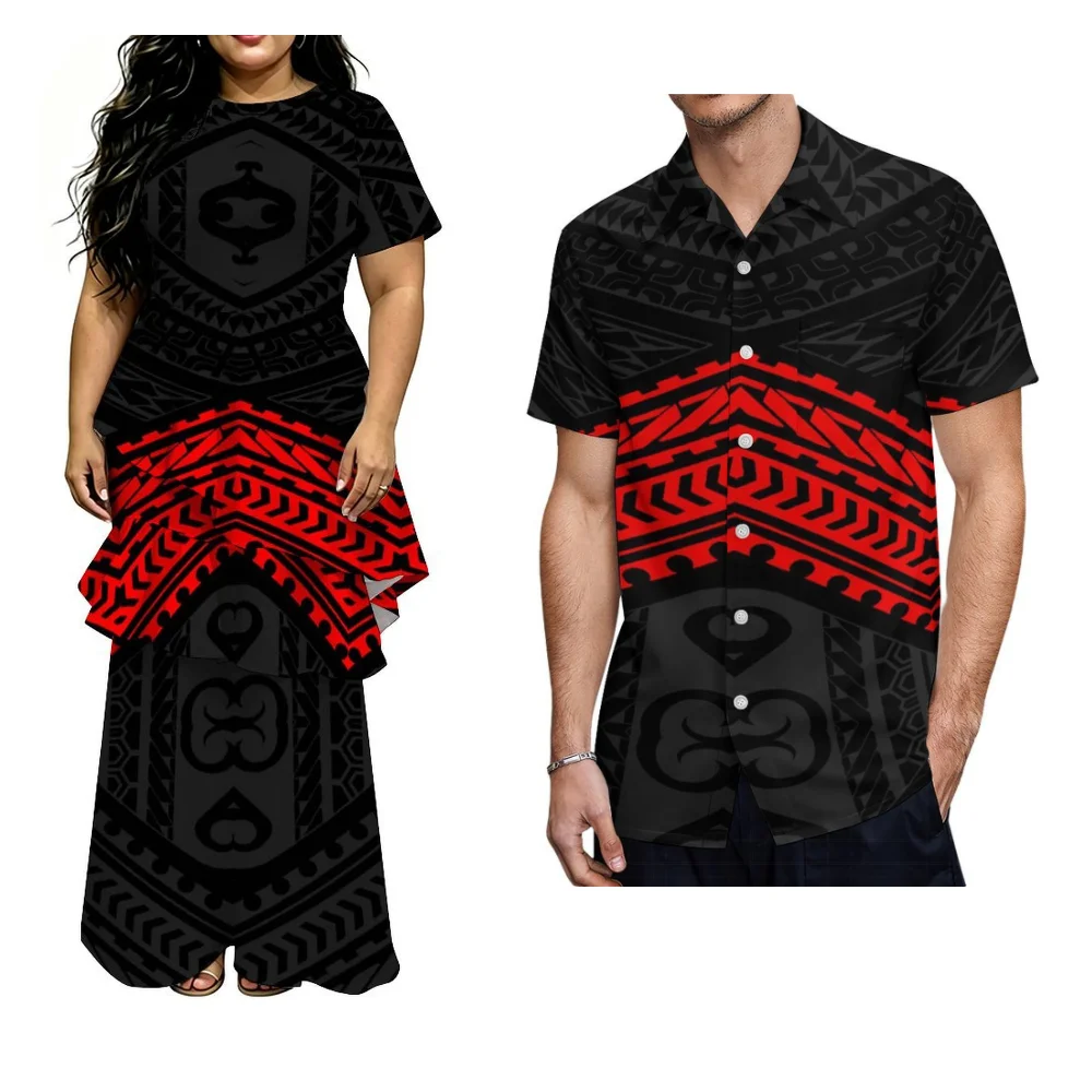 고화질 패셔너블 플로럴 프린트 사모아 폴리네시아 커플룩 - Ethnic Fashion Definition 리뷰 및 가격