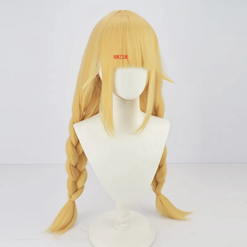 Ya Boy Kongming Tsukimi Eiko Cosplay Perücke Lange Blonde Pferdeschwanz Anime Paripi Koumei Halloween Party Schwarze Kappe Sänger Kostüm Prop