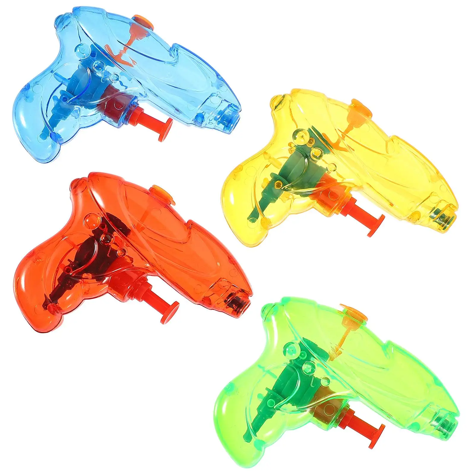 4個入り ジェットウォーターガン 軽量おもちゃ プールパーティー用品 シューター 夏用 可愛いおもちゃ 子供用 小型ABS製 水遊び ビーチギフト
