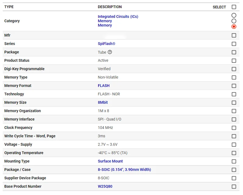 20 قطعة/الوحدة جديد الأصلي W25Q80DVSNIG W25Q80 فلاش-ولا الذاكرة IC 8Mbit SPI-Quad I/O 104 MHz 8-SOIC #4