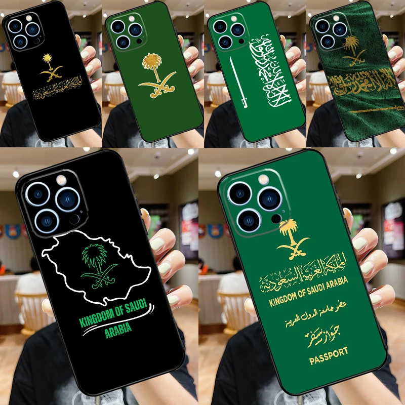 المملكة العربية السعودية العلم قضية الهاتف لسامسونج غالاكسي S24 الترا S20 S21 S22 S23 زائد S9 S10 S24 FE S25 الترا غطاء #1