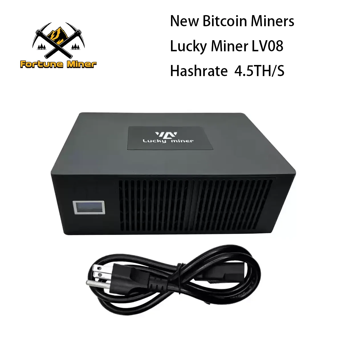 Новые биткойн-майнеры Lucky Miner LV08 Solo Miner SHA256 4,5TH/S BM1366 Asic Chip Поддержка BTC BCH BSV DGB Bitcoin Lottery Mining