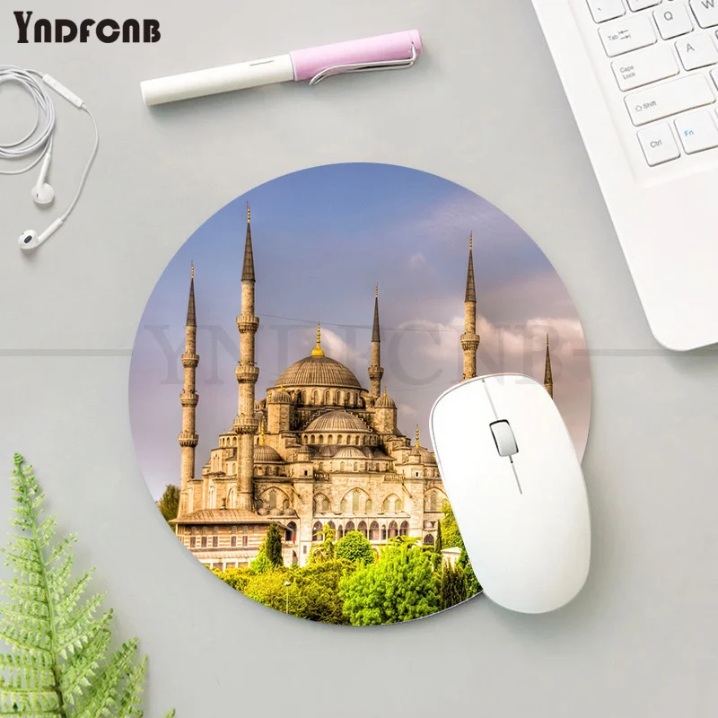 Islamische Moschee ins Flut Runde große Promotion Tisch matte Student Mouse pad Computer Tastatur Pad Spiele Pad für PC Computer Tisch