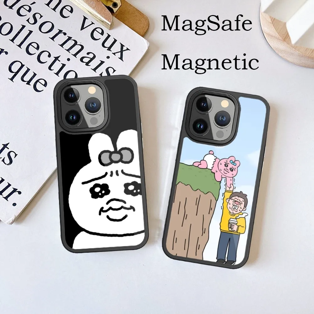 Cartoon Opanchus U-Usagi Phone Case For iPhone 15 14 13 12 11 Pro Max Plus Magnetic for Macsafe Cases Cover