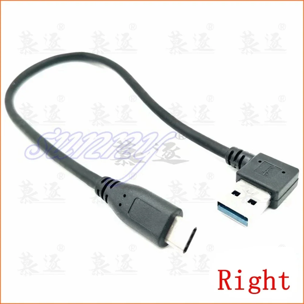 

Кабель для быстрой зарядки данных USB2.0 C-типа, двойной кабель 90 градусов, левые и правые углы, лебединая шея USB 3.0 C-типа, 25 см