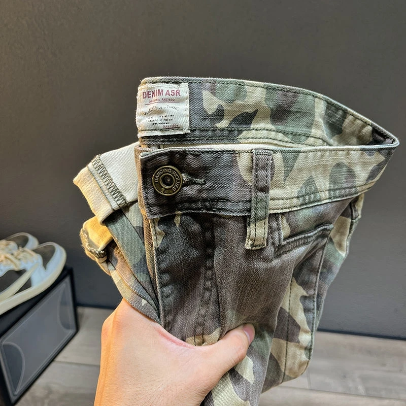 

Мужские камуфляжные брюки American Sle: прямые, зауженные, для активного отдыха, повседневные, молодежные, осенние, модные, на молнии, со средней посадкой, длинные