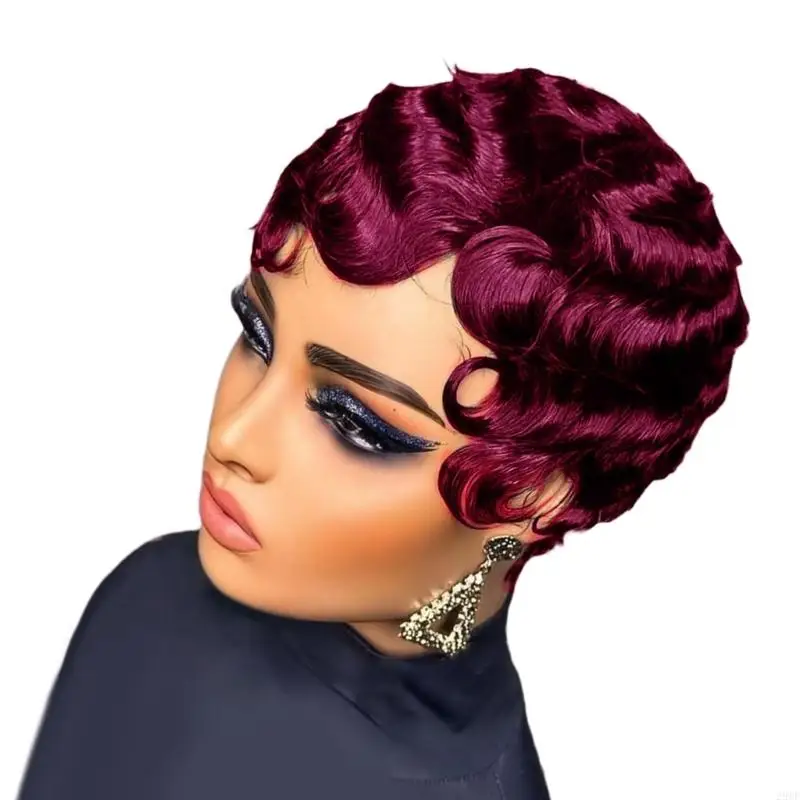 2025 Nowa modna peruka z krótkimi kręconymi włosami, akcesorium do odgrywania ról z włókna termoodpornego